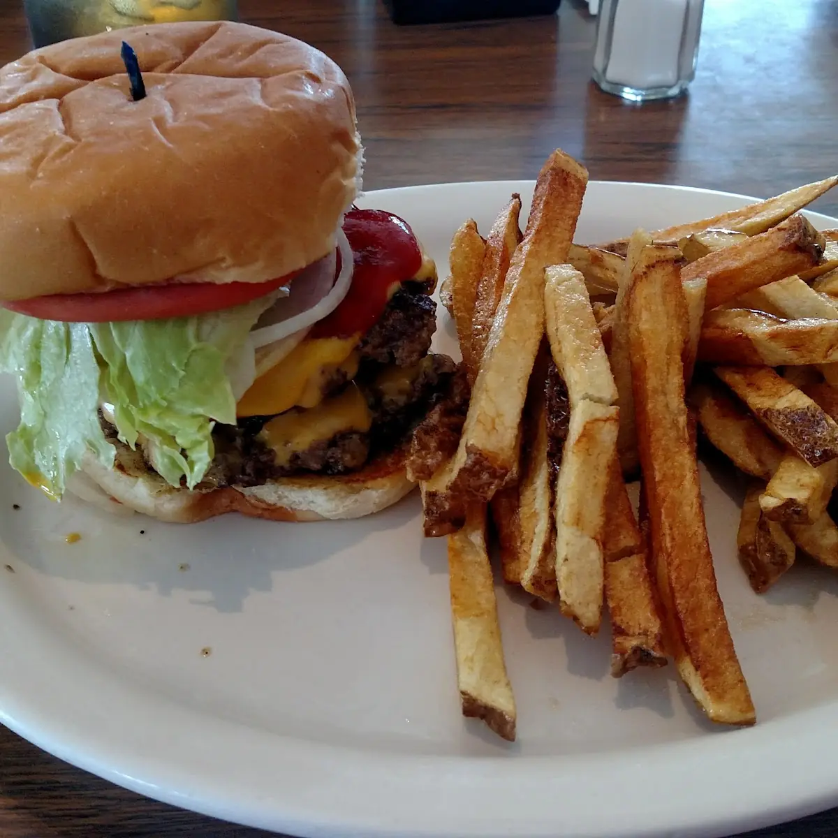 Double Cheeseburger and Fries