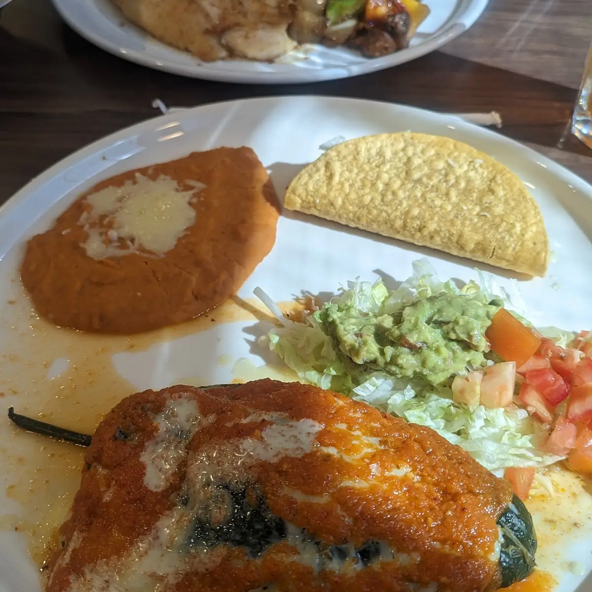 Chile Relleno and Beef Taco