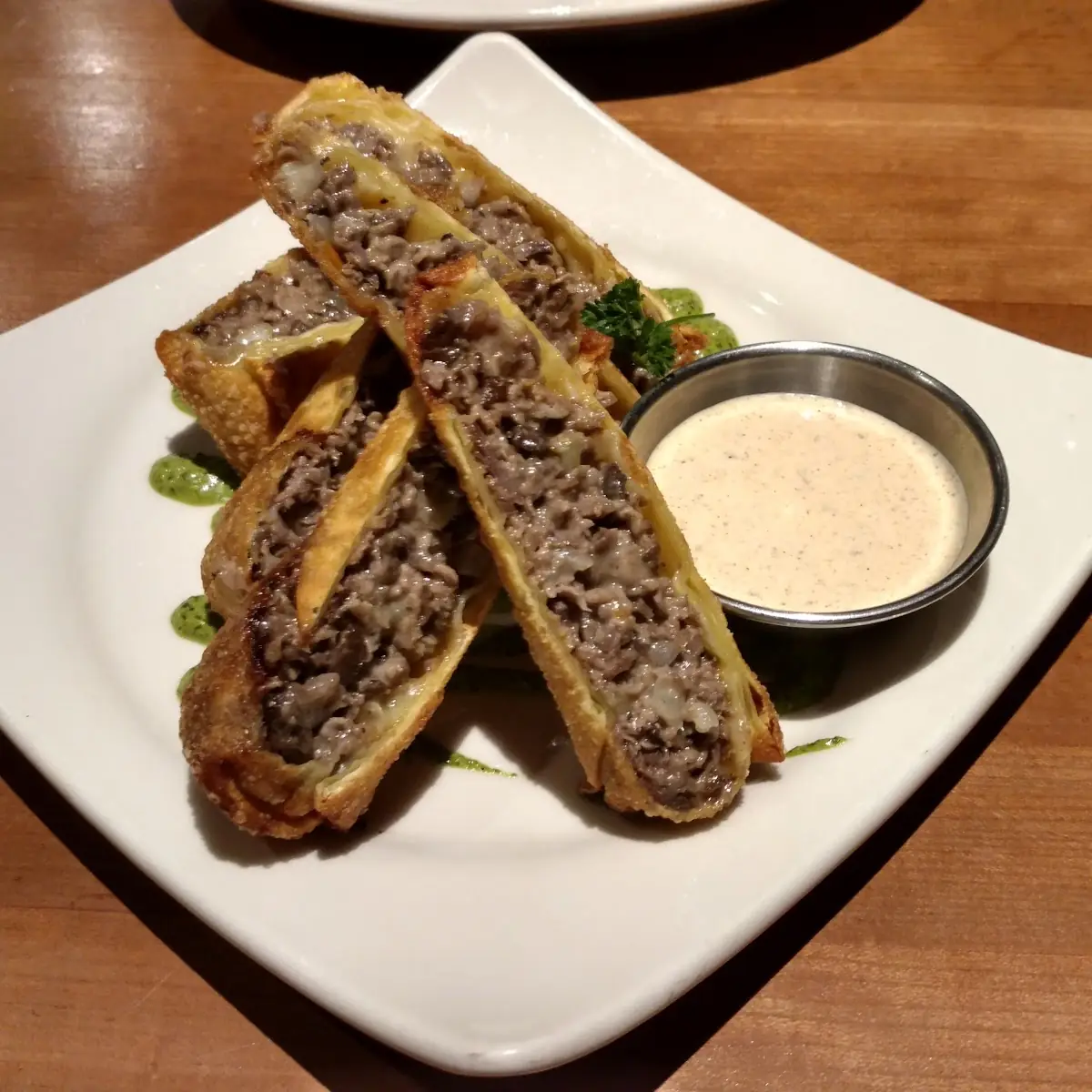 Cheese Steak Egg Rolls