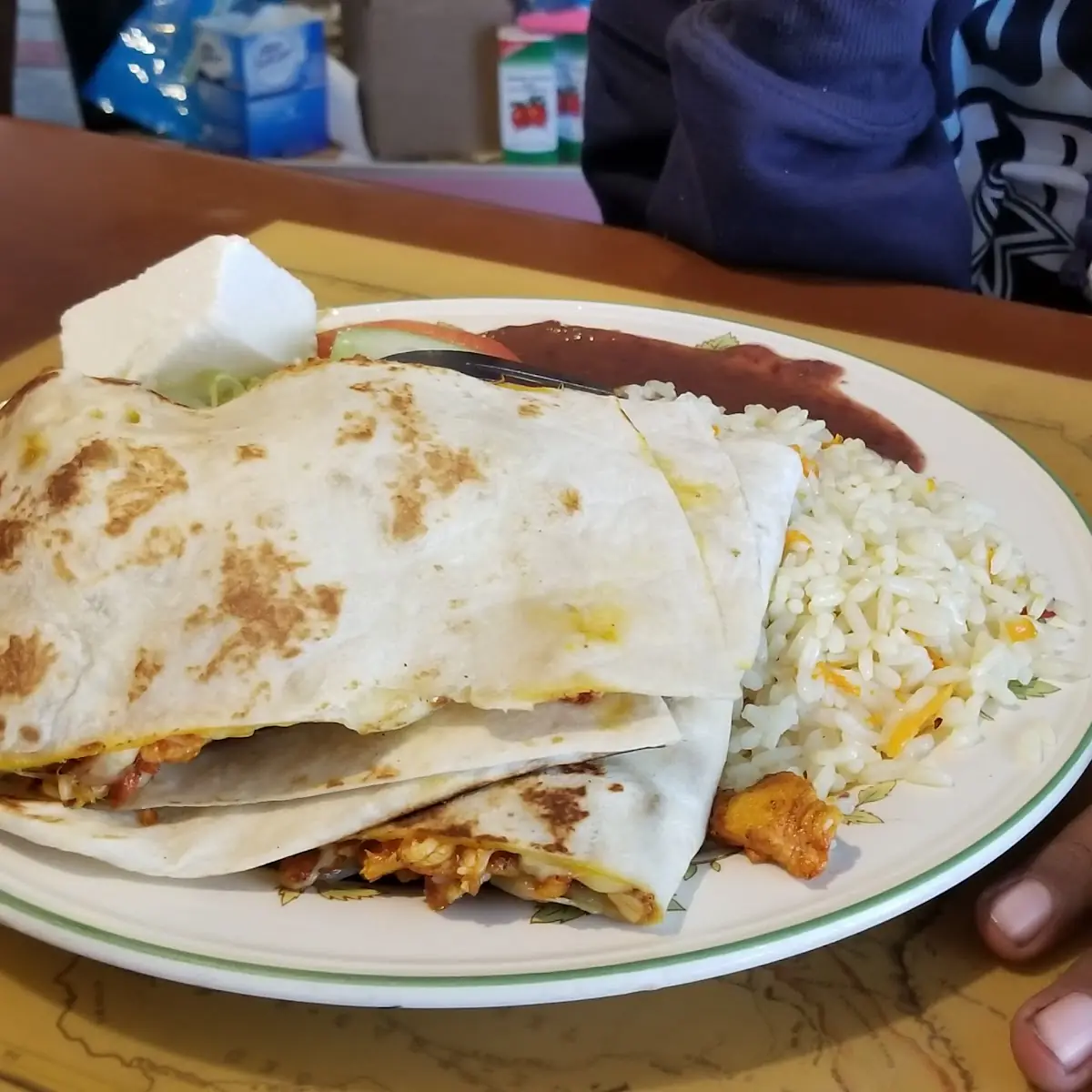 Chicken Quesadilla Plate