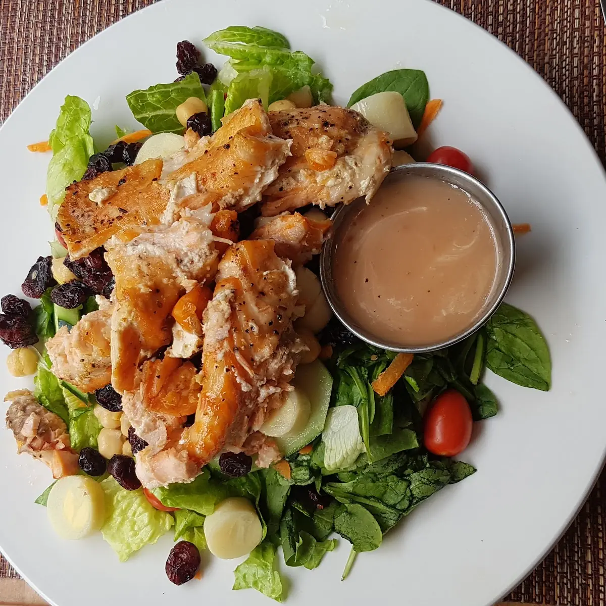 Ahem You Salad with Salmon on Top