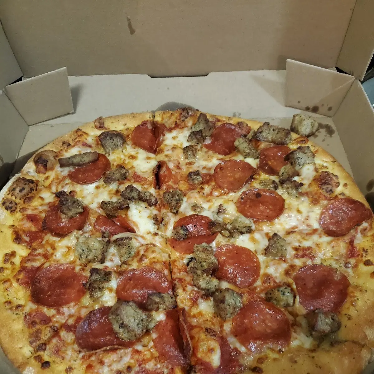 Pepperoni and Sausage Pizza