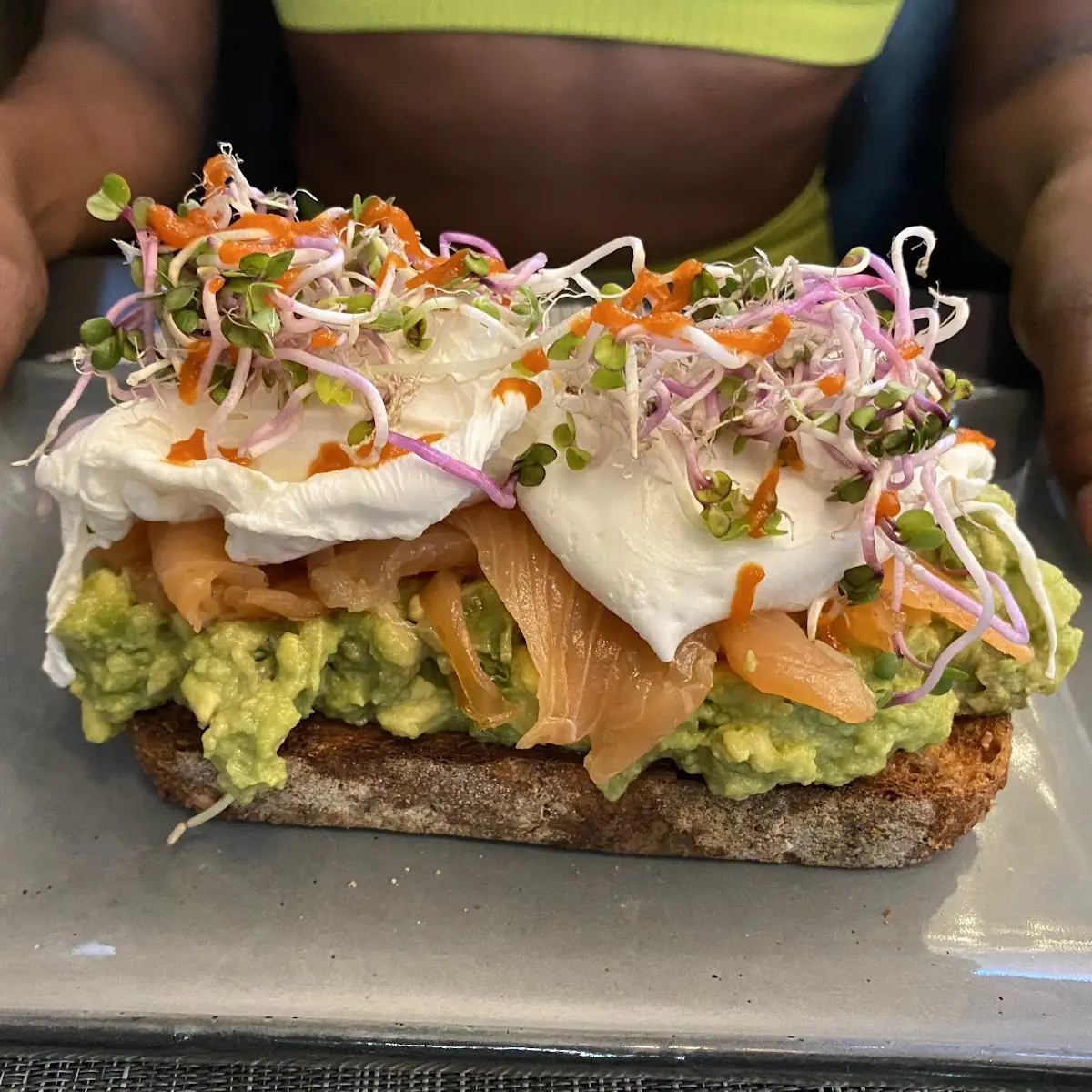 Avocado Toast Multi-Grain Sriracha Daikon Sprouts Egg - Your Way