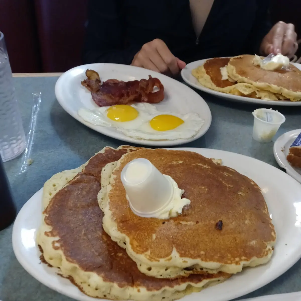 Eggs and Bacon with Pancake Breakfast