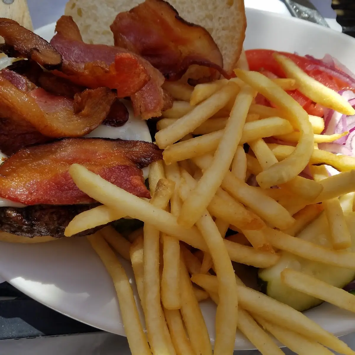 Bacon Cheeseburger and Fries