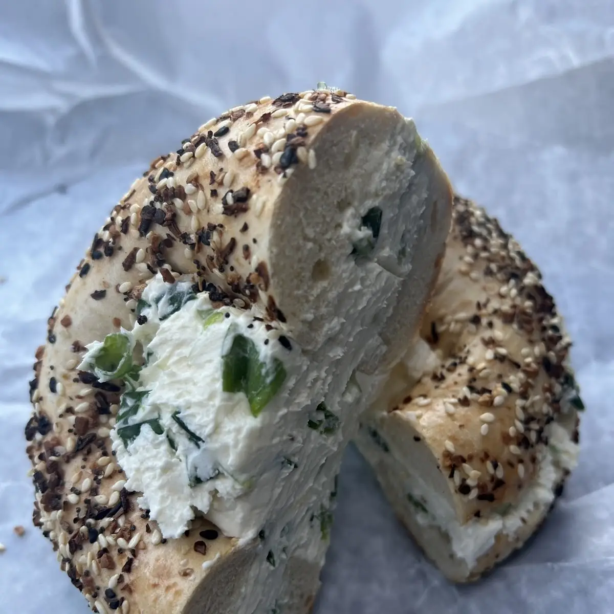 Everything Bagel with Scallion Cream Cheese