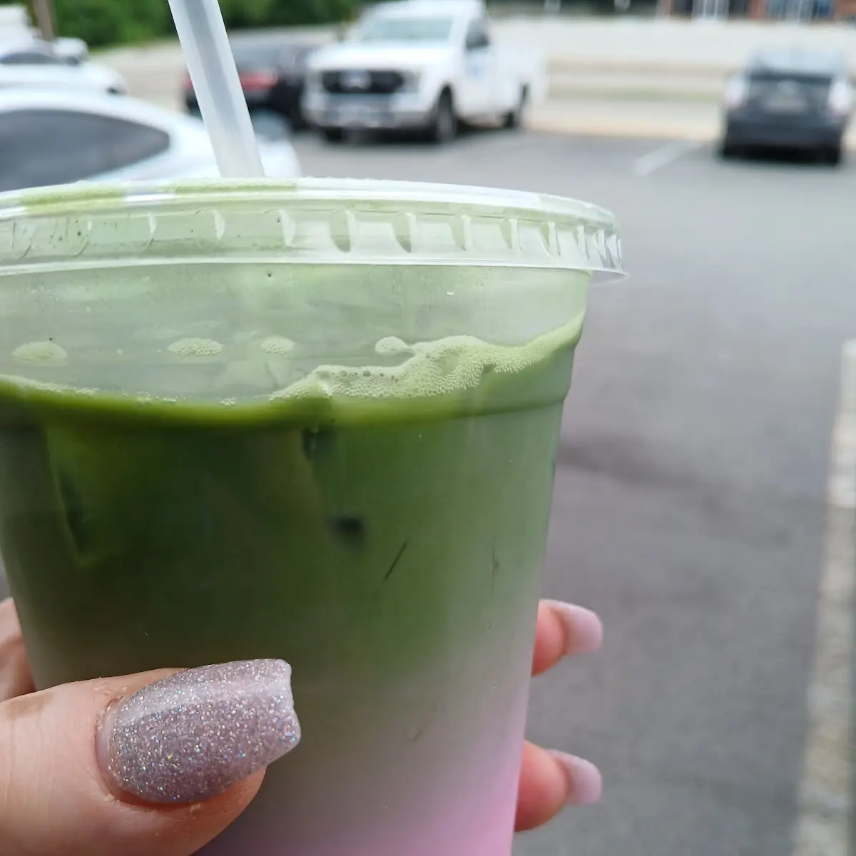 Dragon Fruit Matcha Latte