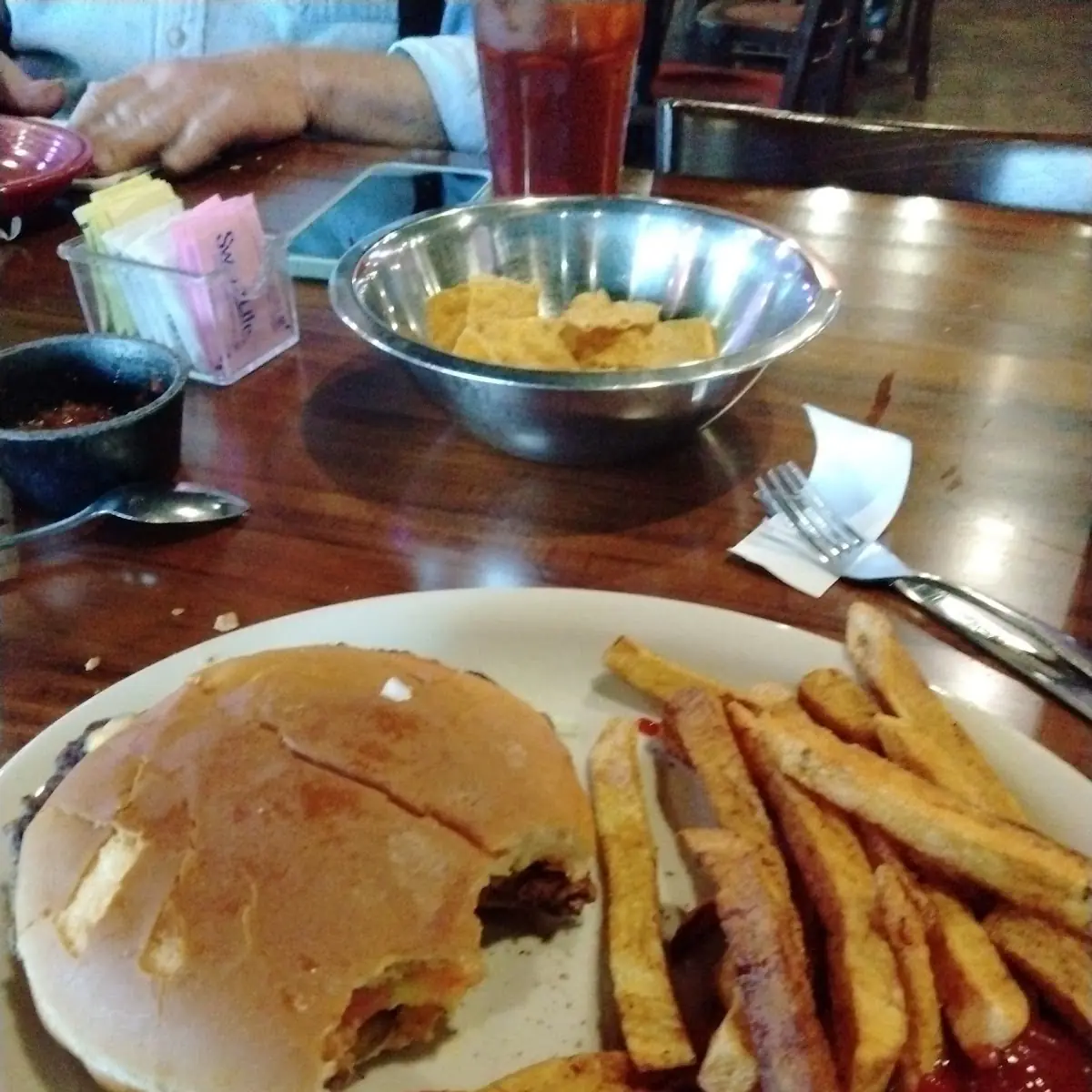Hamburger and Hand Cut Fries