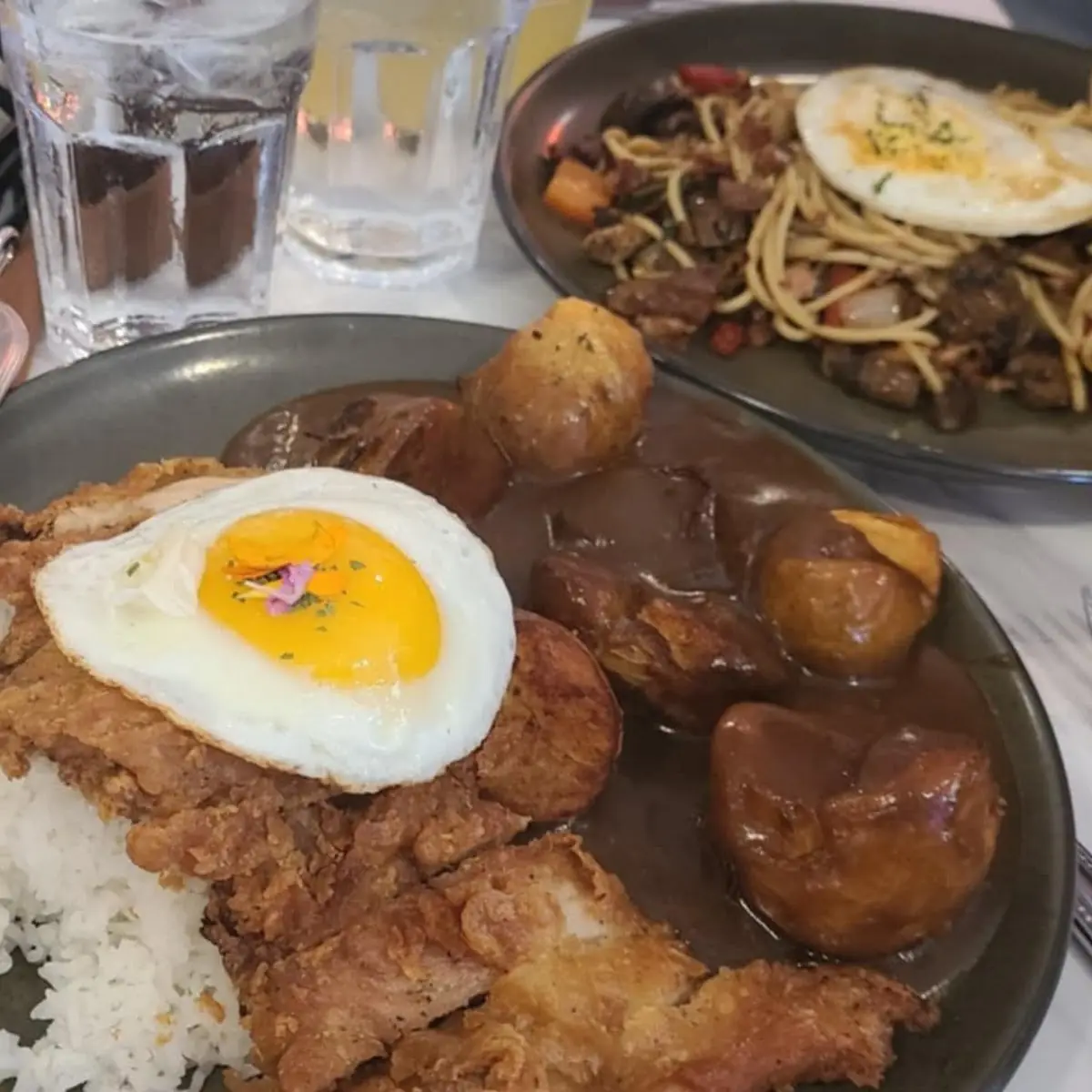 Fried Chicken with Rice Egg