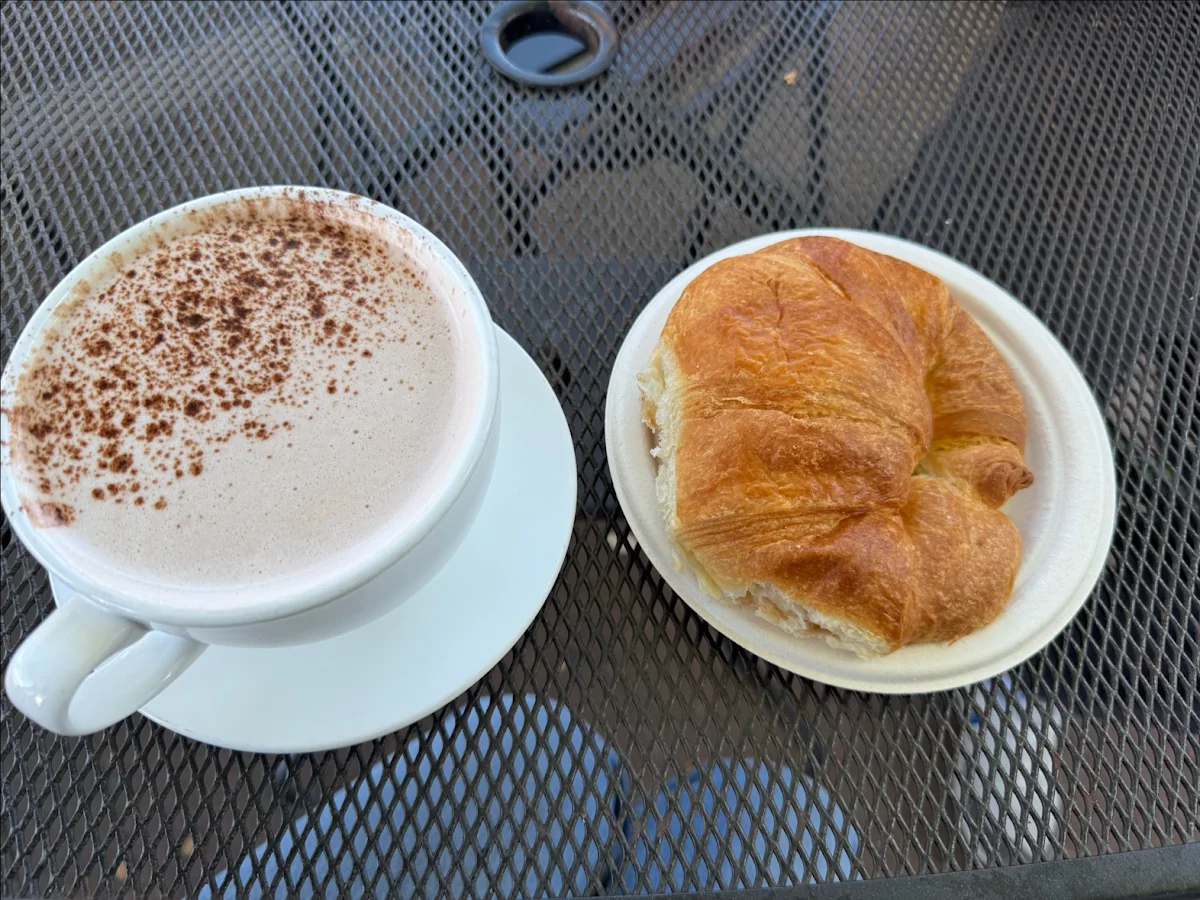 Hot Chocolate and Croissant