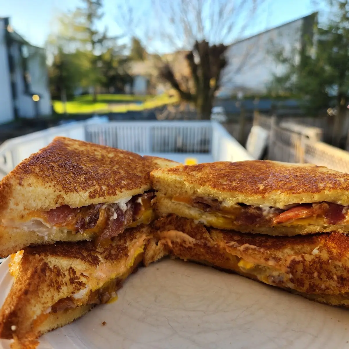 Bacon Egg and Cheese with Sriracha Mayo