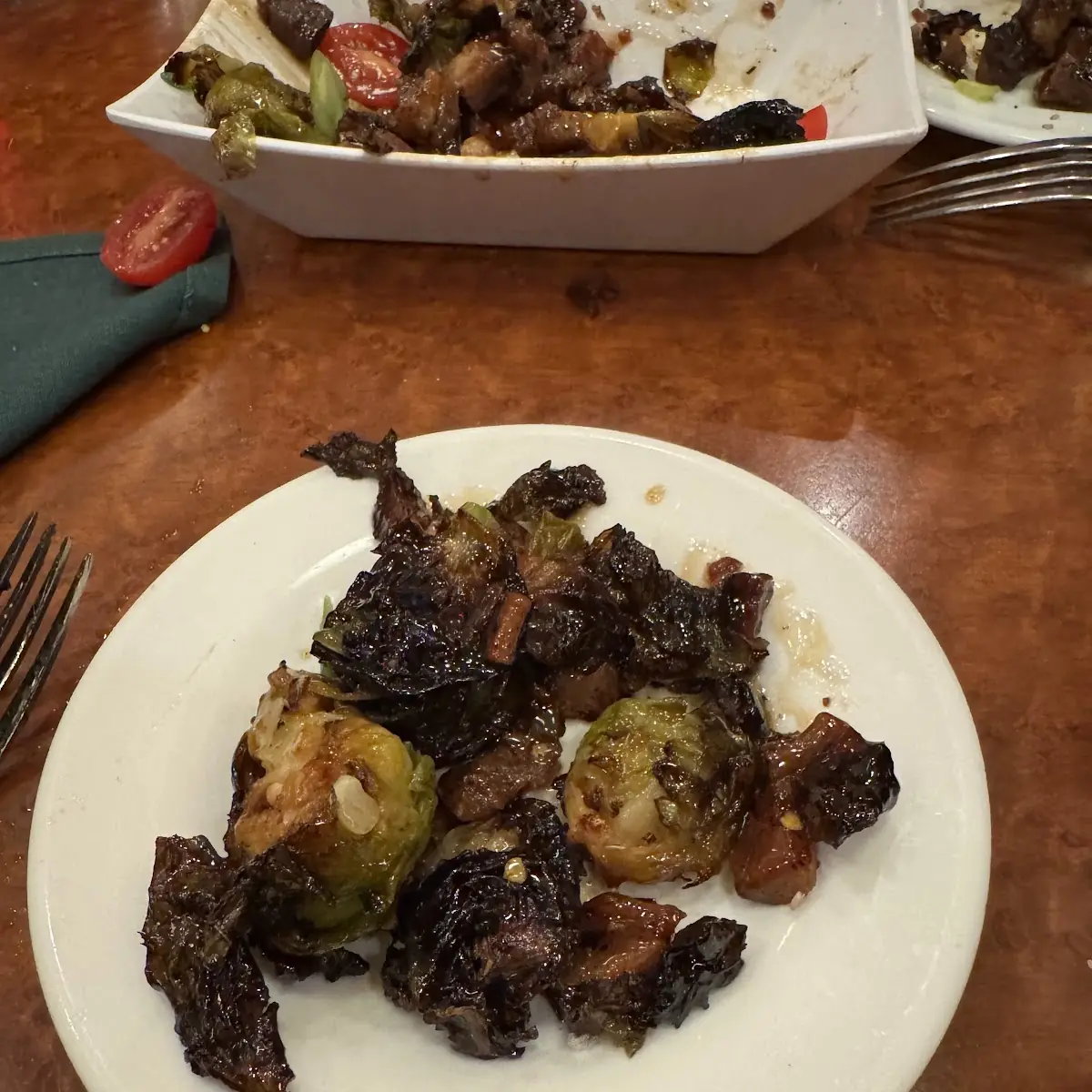 Crispy Brussels Sprouts & Pork Belly