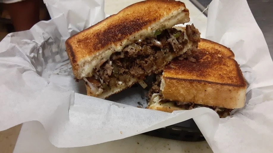 Philly on Grilled Sourdough