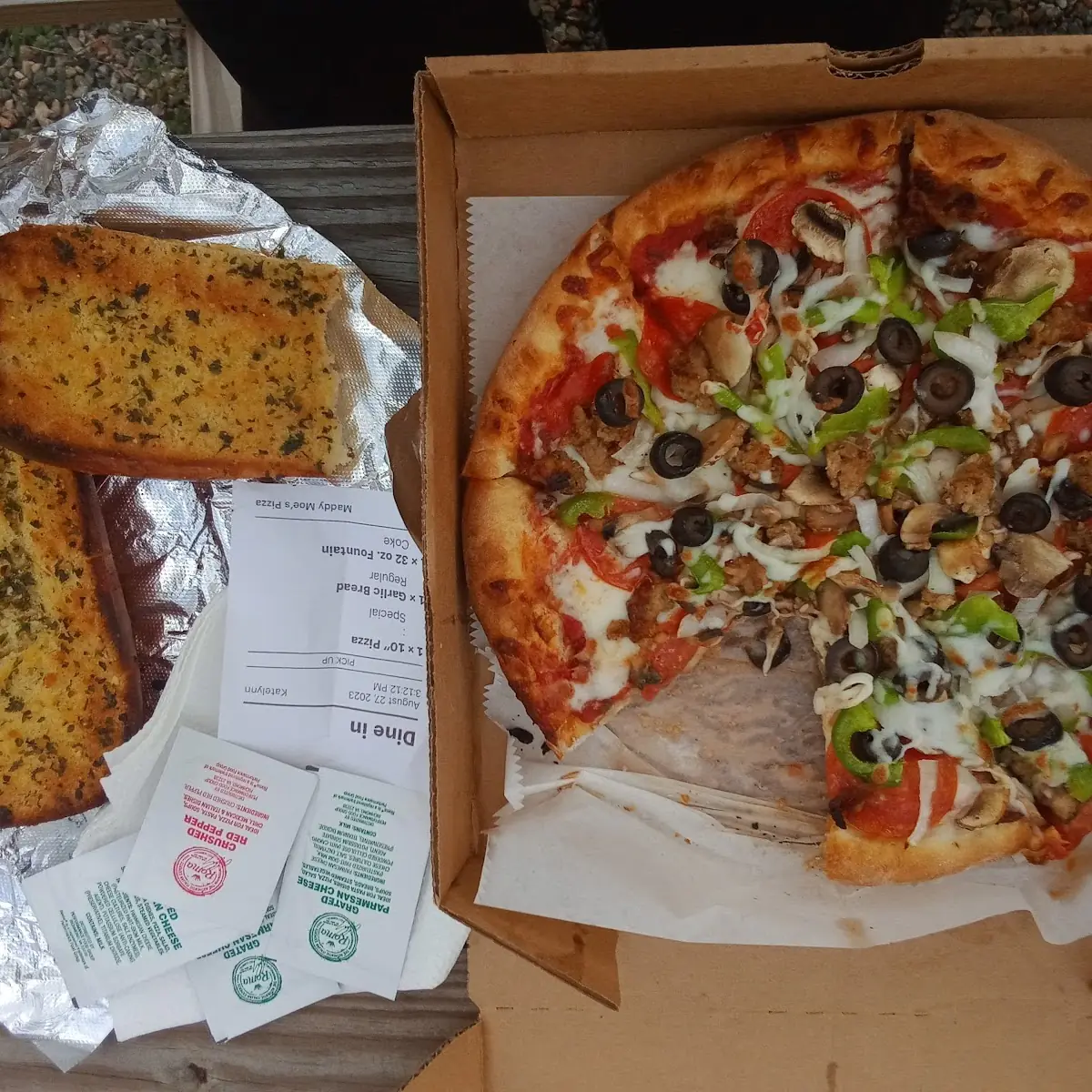 10 Special Pizza with Garlic Bread