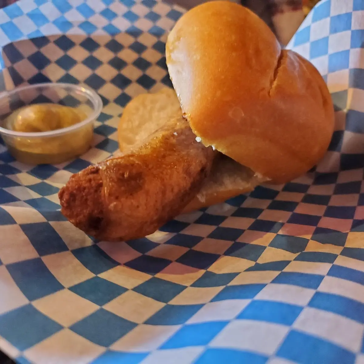 Large Bratwurst in a Roll