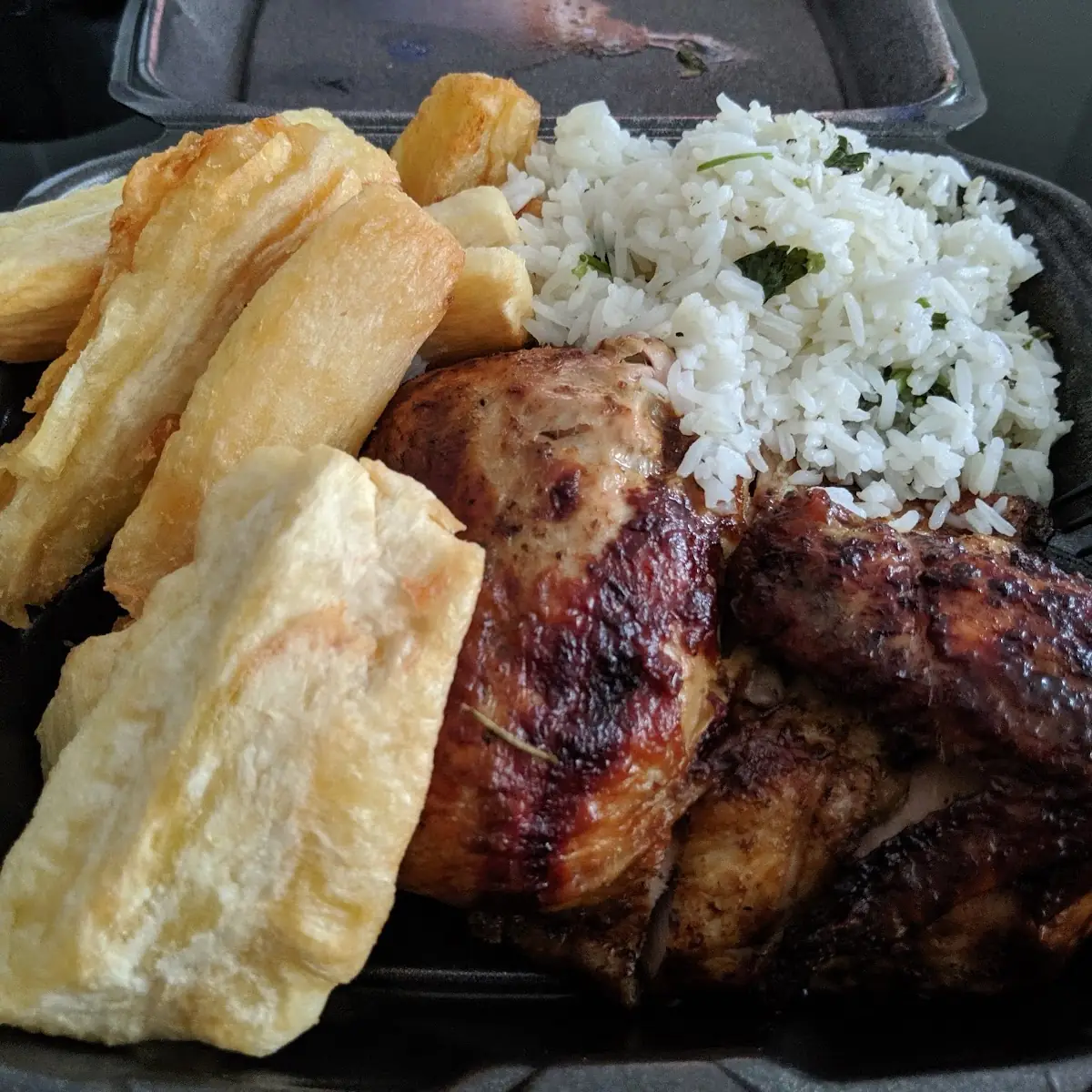 1 2 Chicken with Yuca and Cilantro Rice