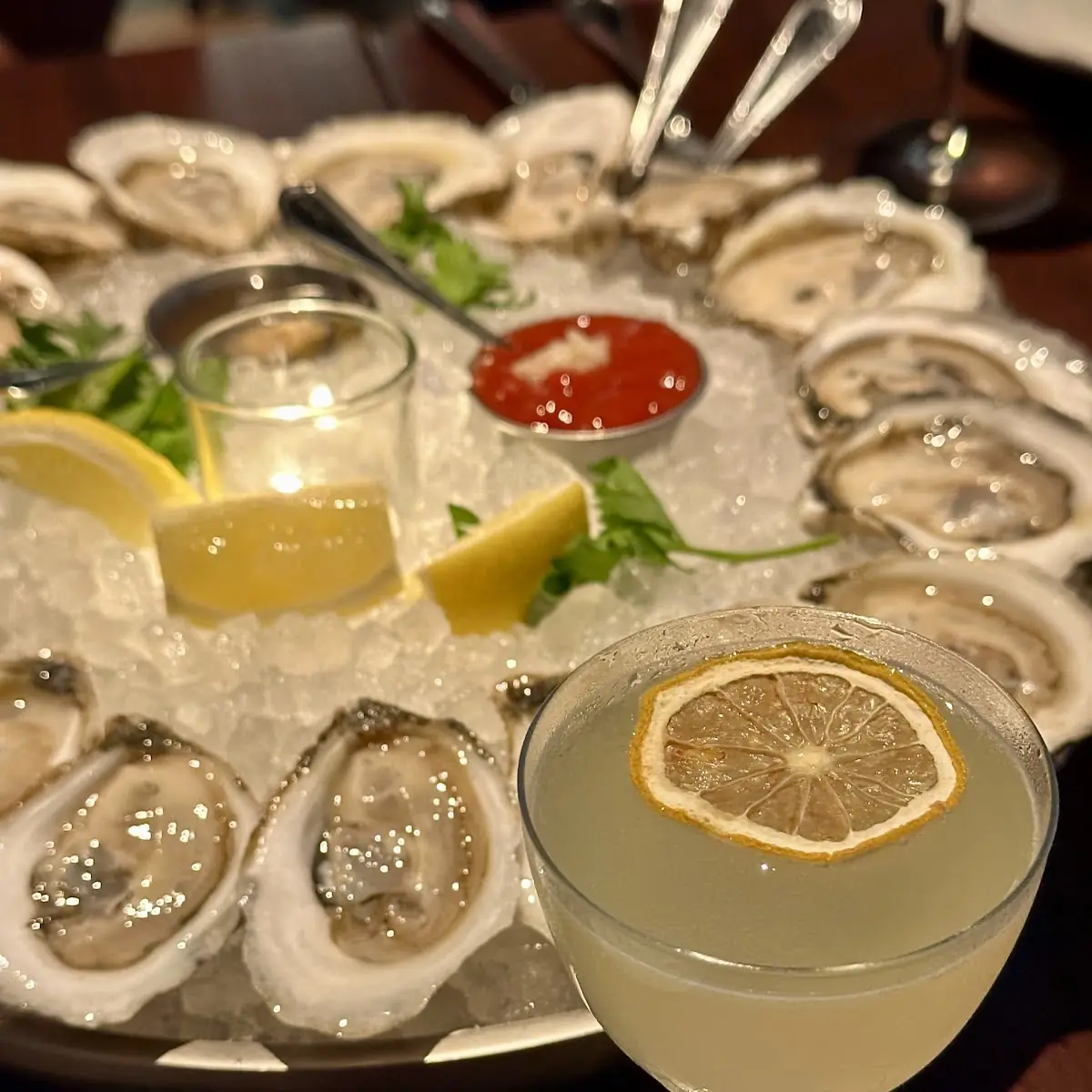 Fresh Oysters with Lemon and Sauces