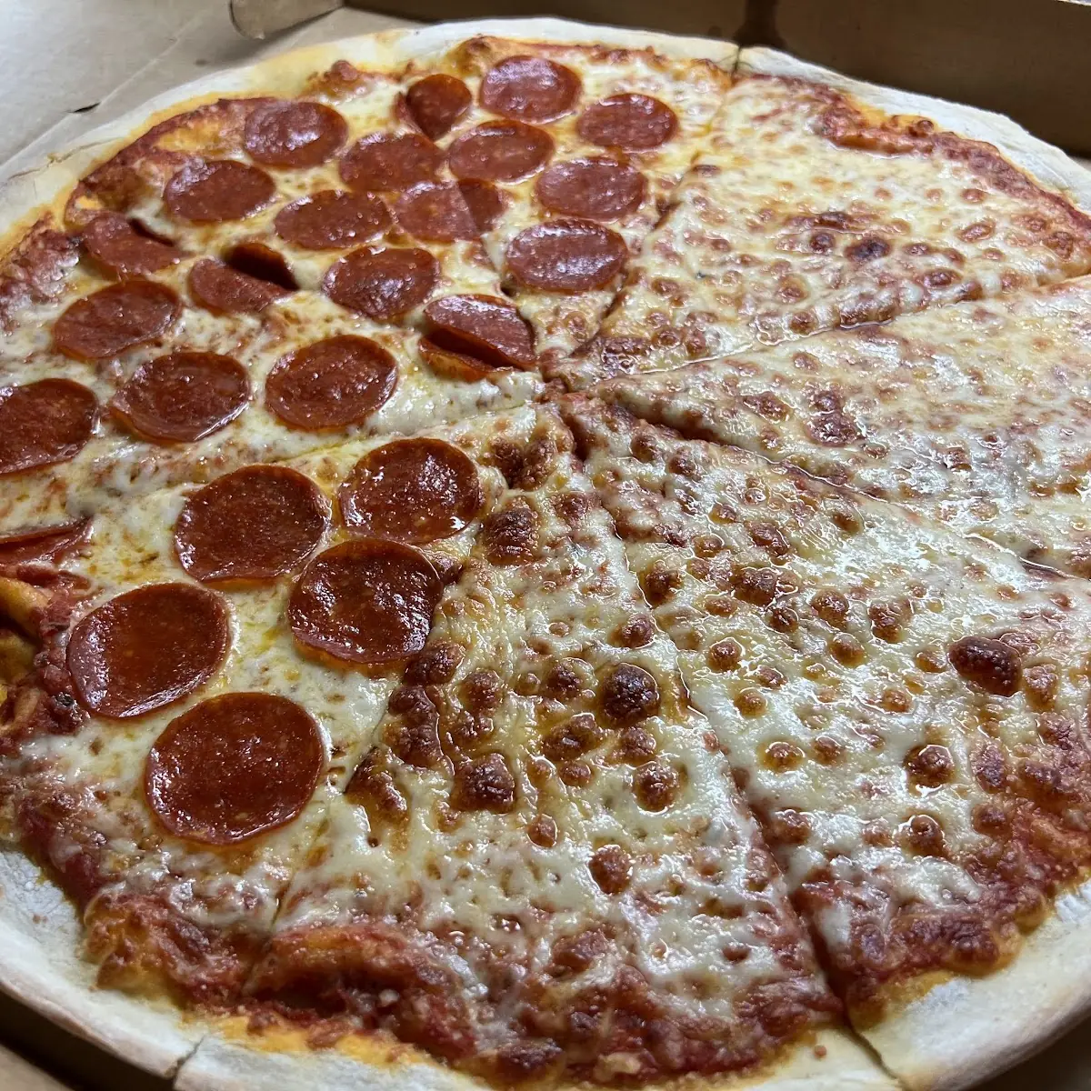 Half Cheese Pepperoni Pizza