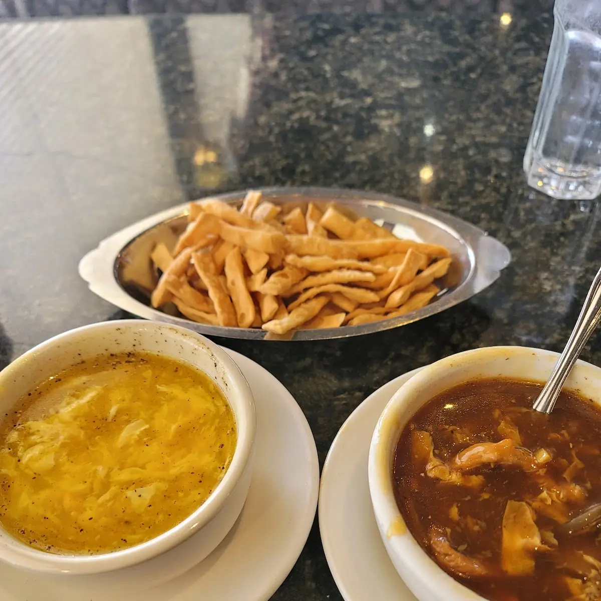 Egg Drop and Hot and Sour Soup