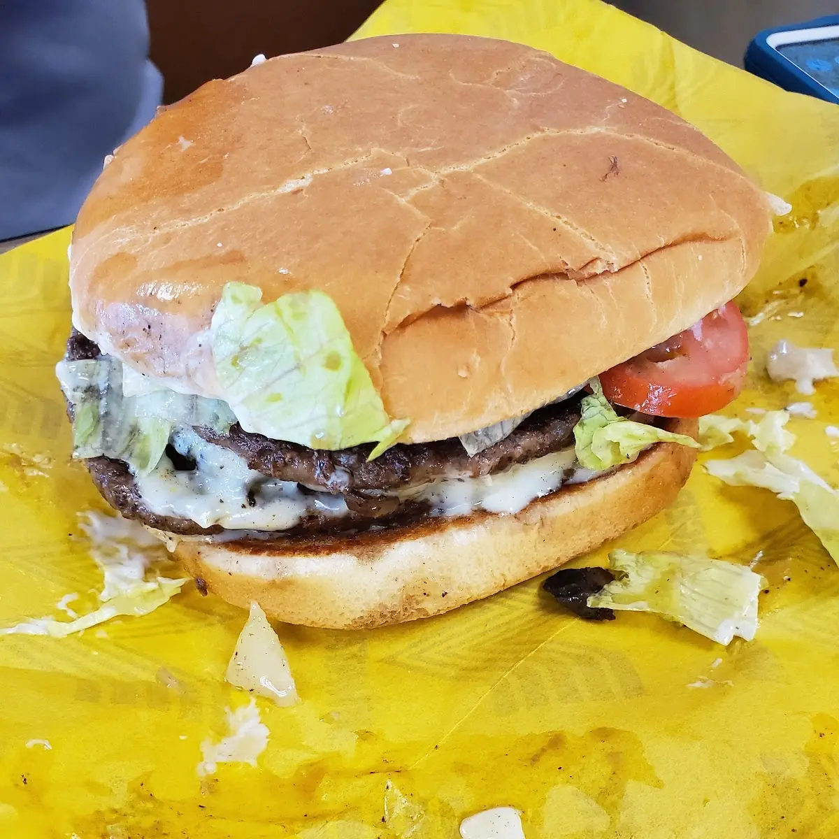 Mushroom Swiss Burger with Jalapenos