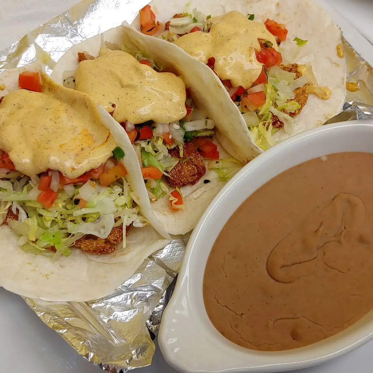 Fish Tacos with Beans Hold the Cheese