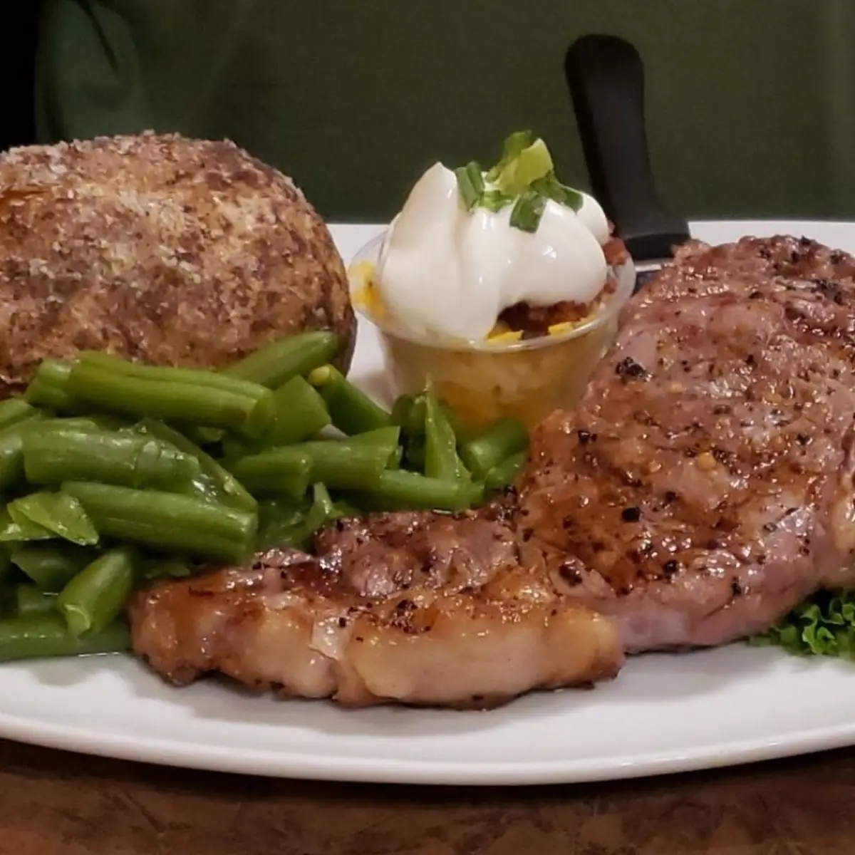 Baked Potato with Green Beans
