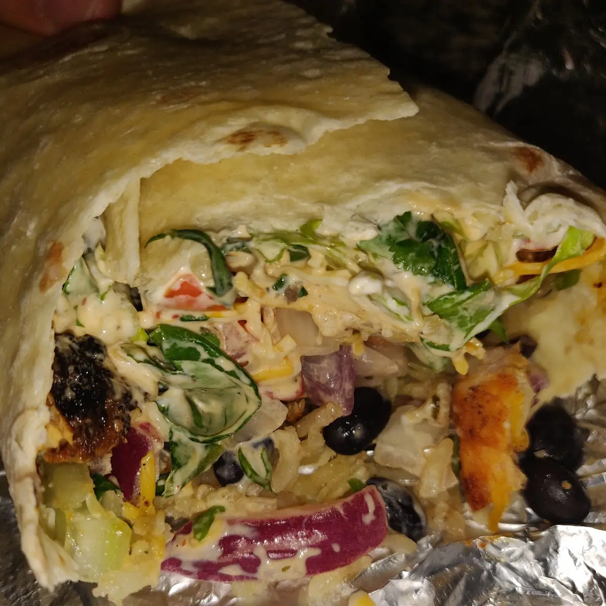 Burrito with Chicken and Cilantro Rice