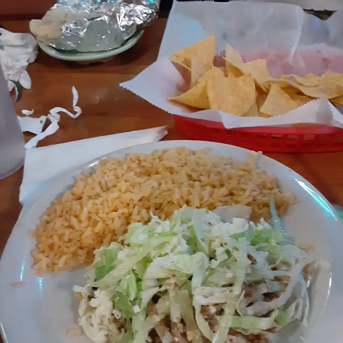 Rice and Beef Tostada