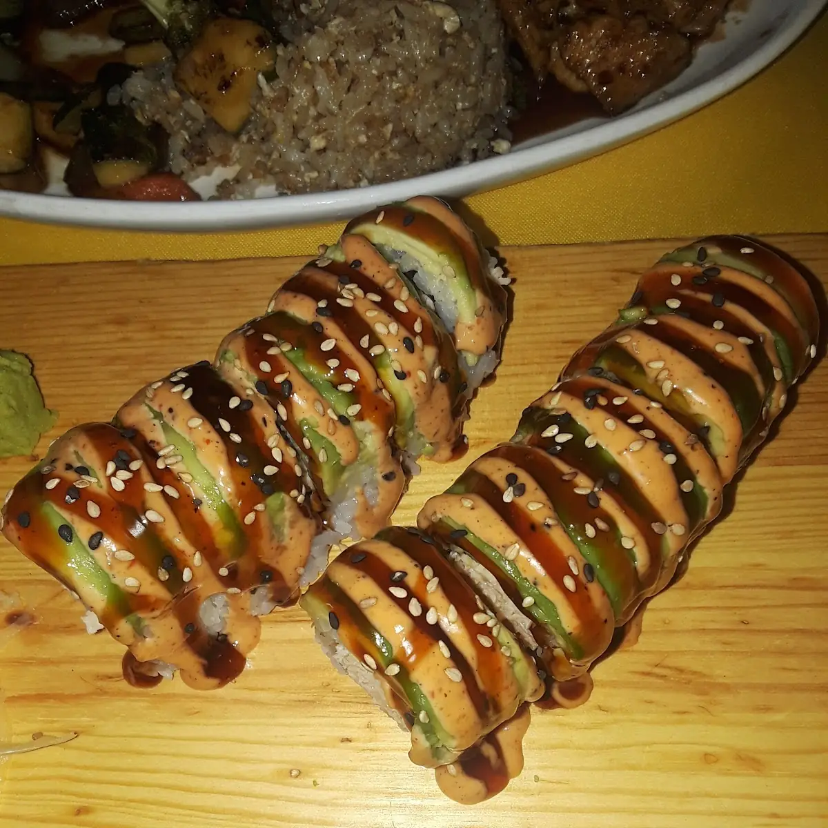 7.) Seaweed Salad Calamari Salad Tempura Crunch Roll