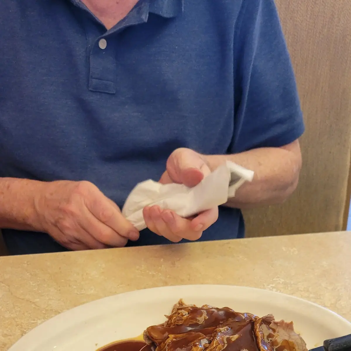 Hot Open Faced Beef Sandwich