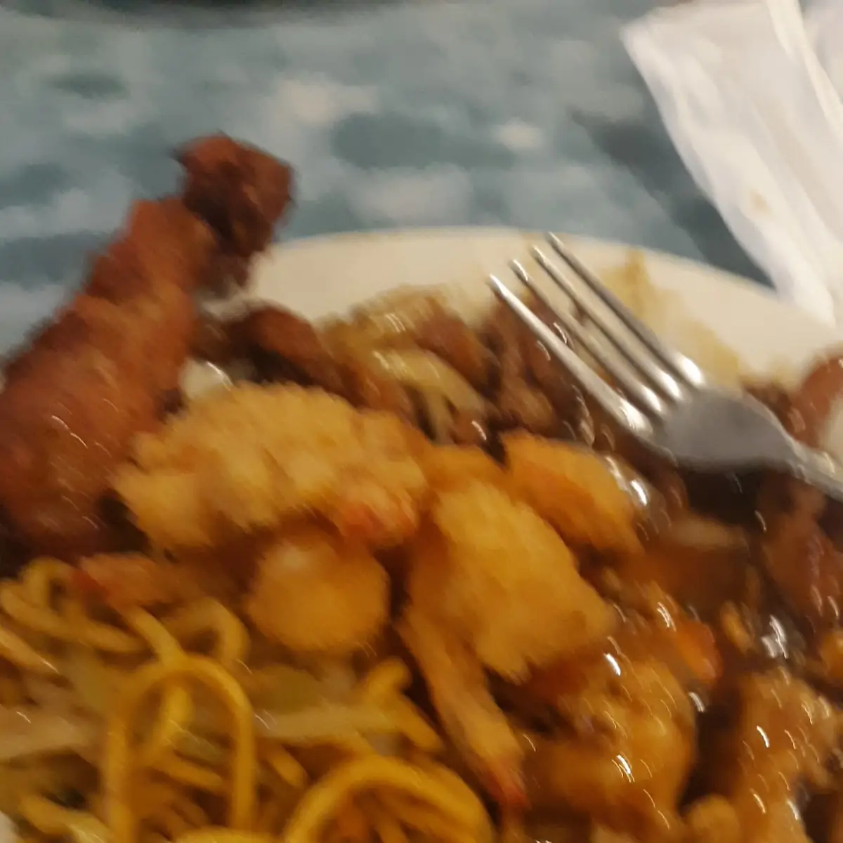Lo Mein Fried Shrimp Broccoli Chicken