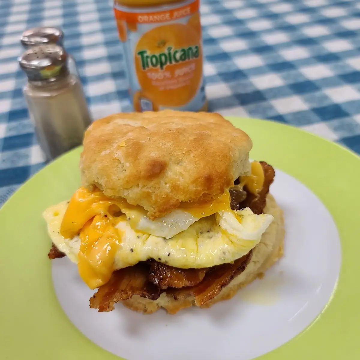 Applewood Bacon Egg and Cheese Biscuit