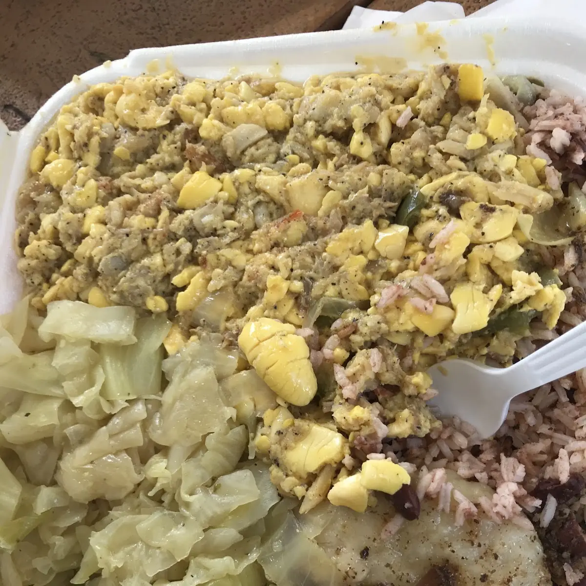 Ackee and Salt Fish Dinner