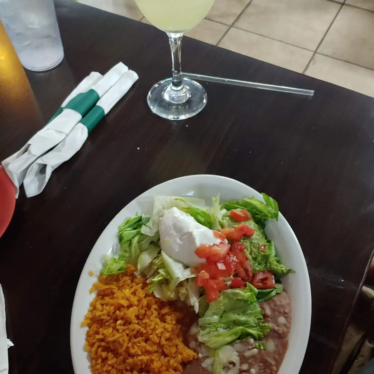 Refried Beans with Rice Salad