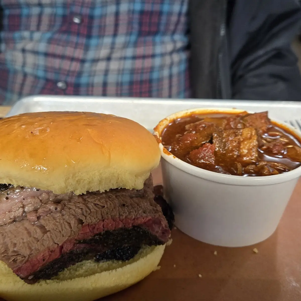 Brisket Sandwich and Chili