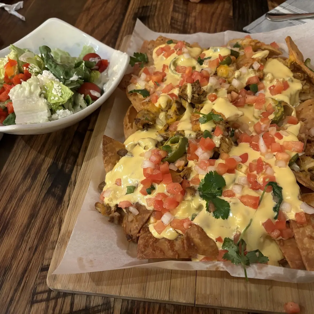 Chicken Nachos with Cheese
