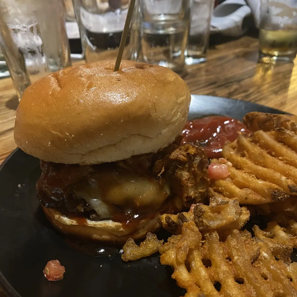 Pulled Pork Cheeseburger