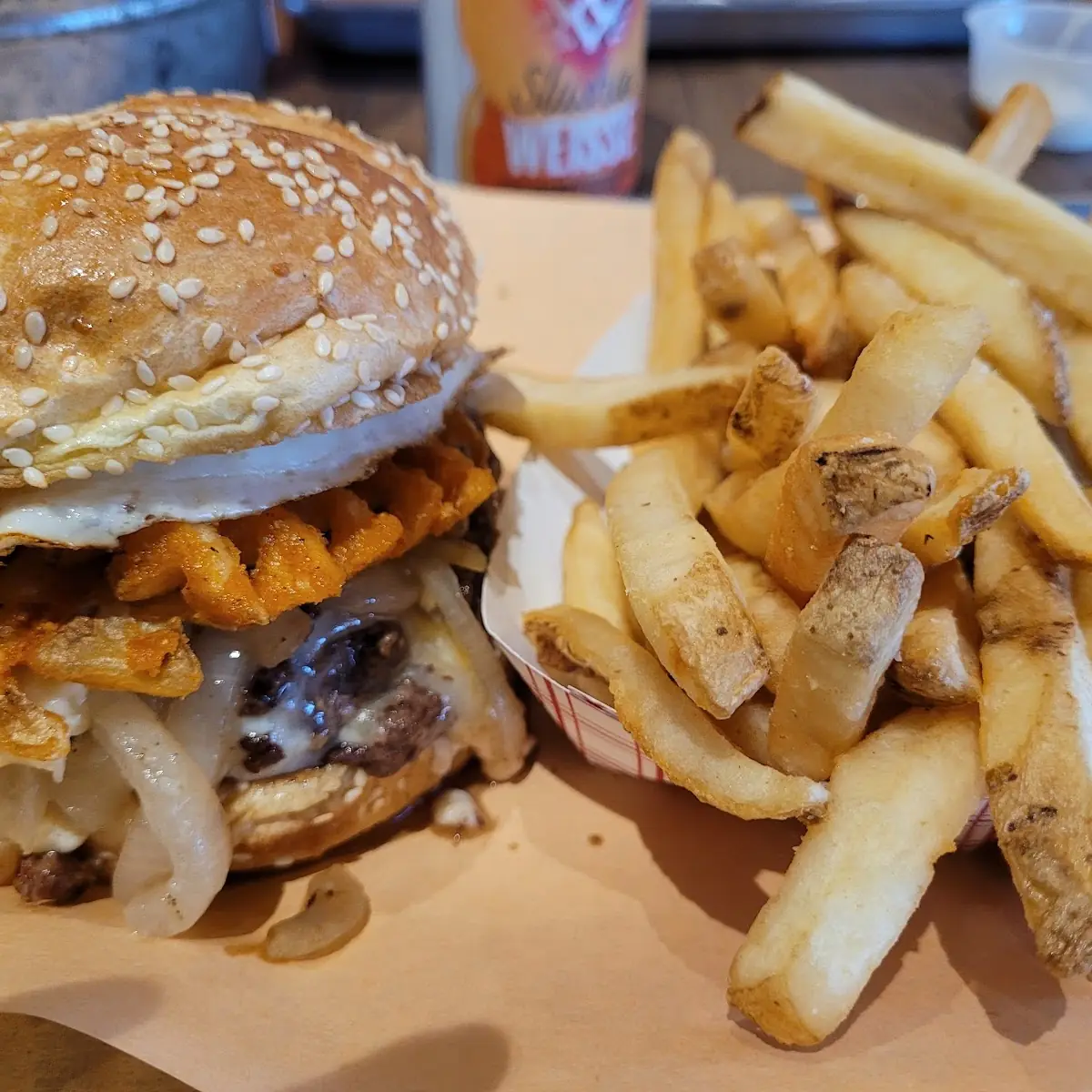 Poutine Burger and Fries