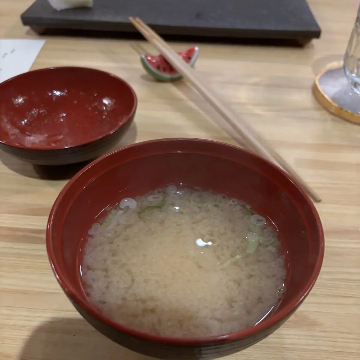 Miso Soup with Tofu and Garnish