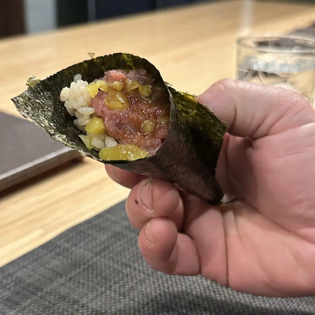 Spicy Tuna Temaki Handroll