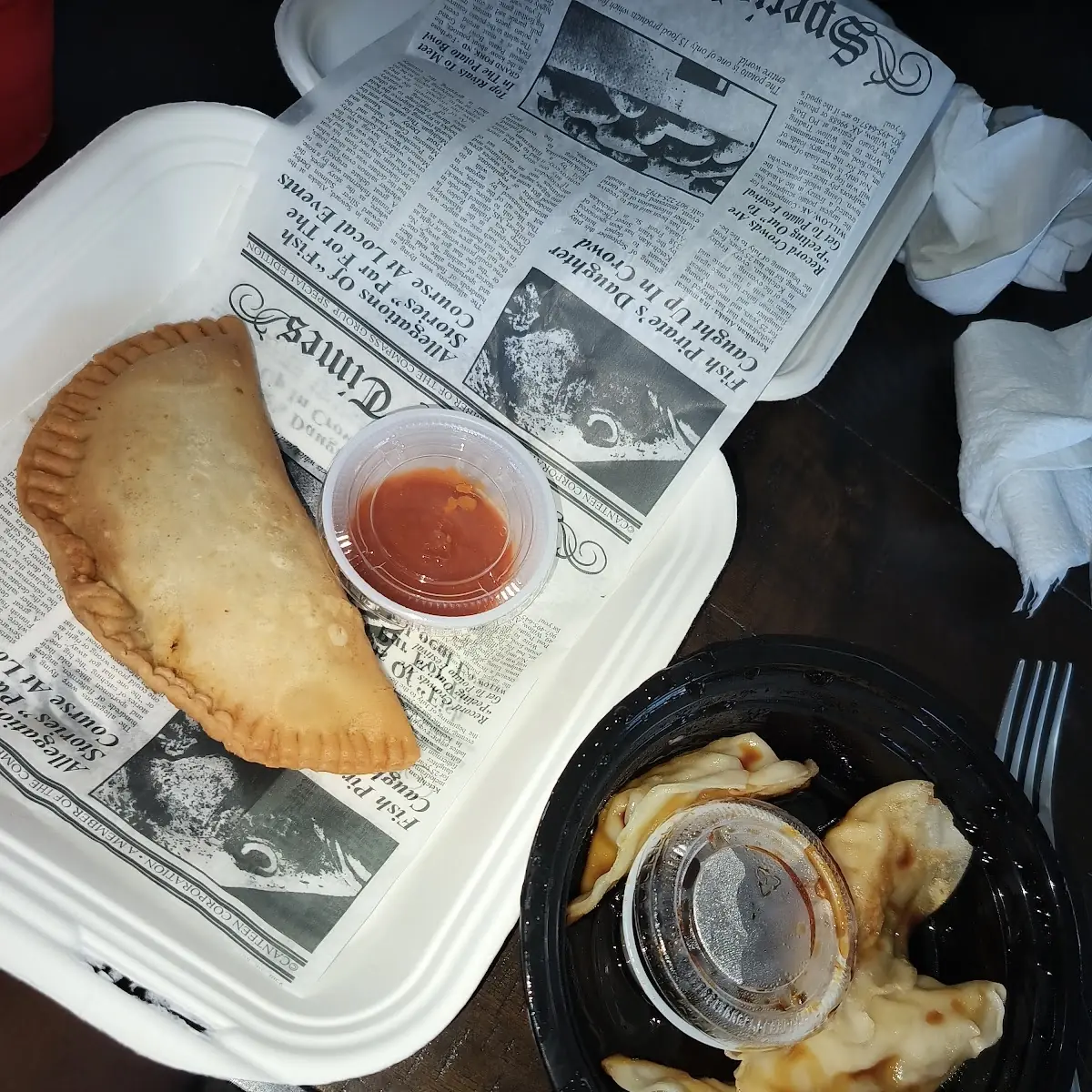 Chicken Empanada & Chicken Dumplings