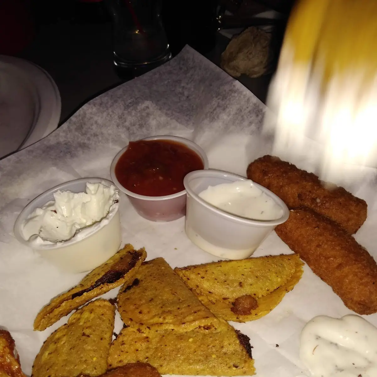Cheese Sticks and Fried Tacos