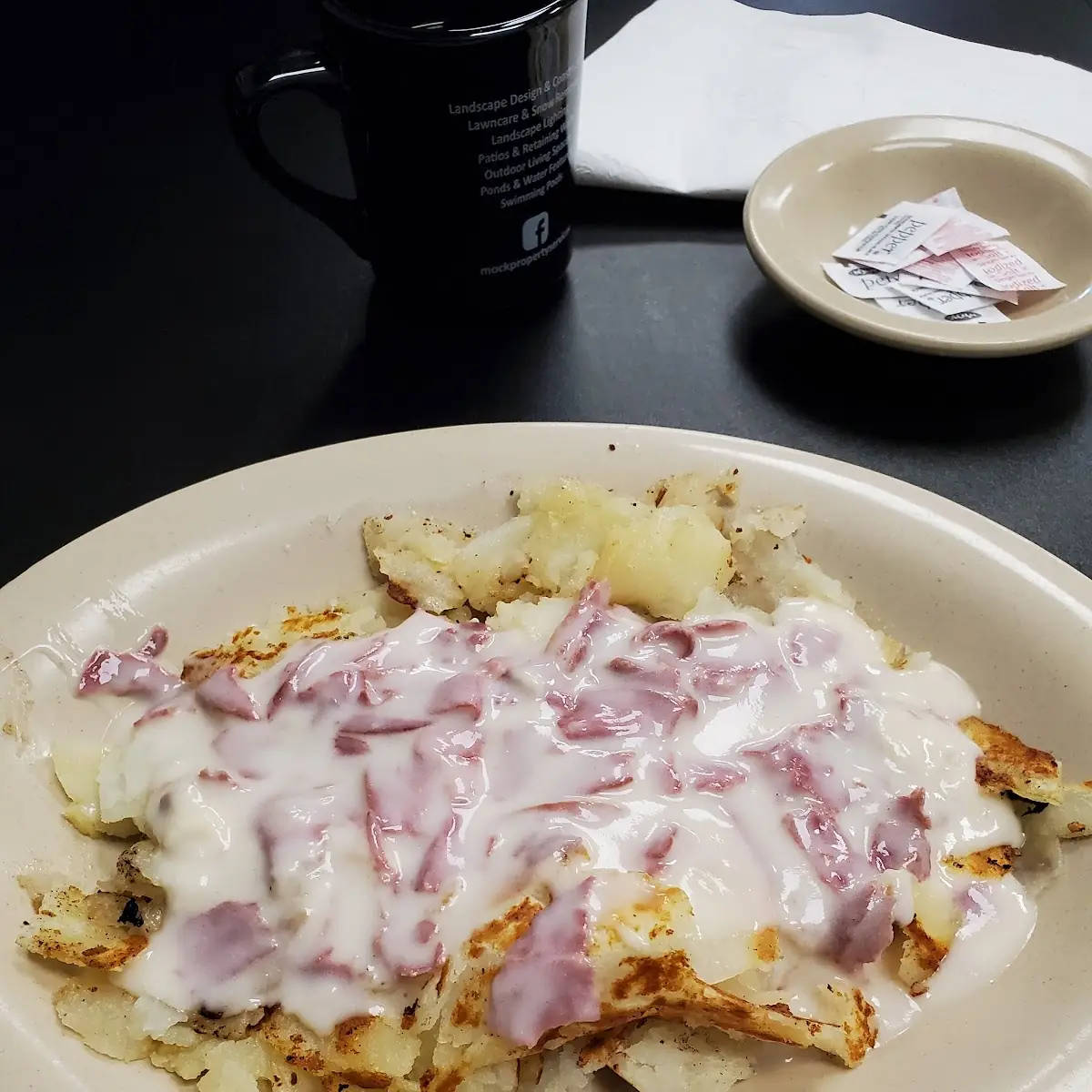 Creamed Chipped Beef over Potatoes