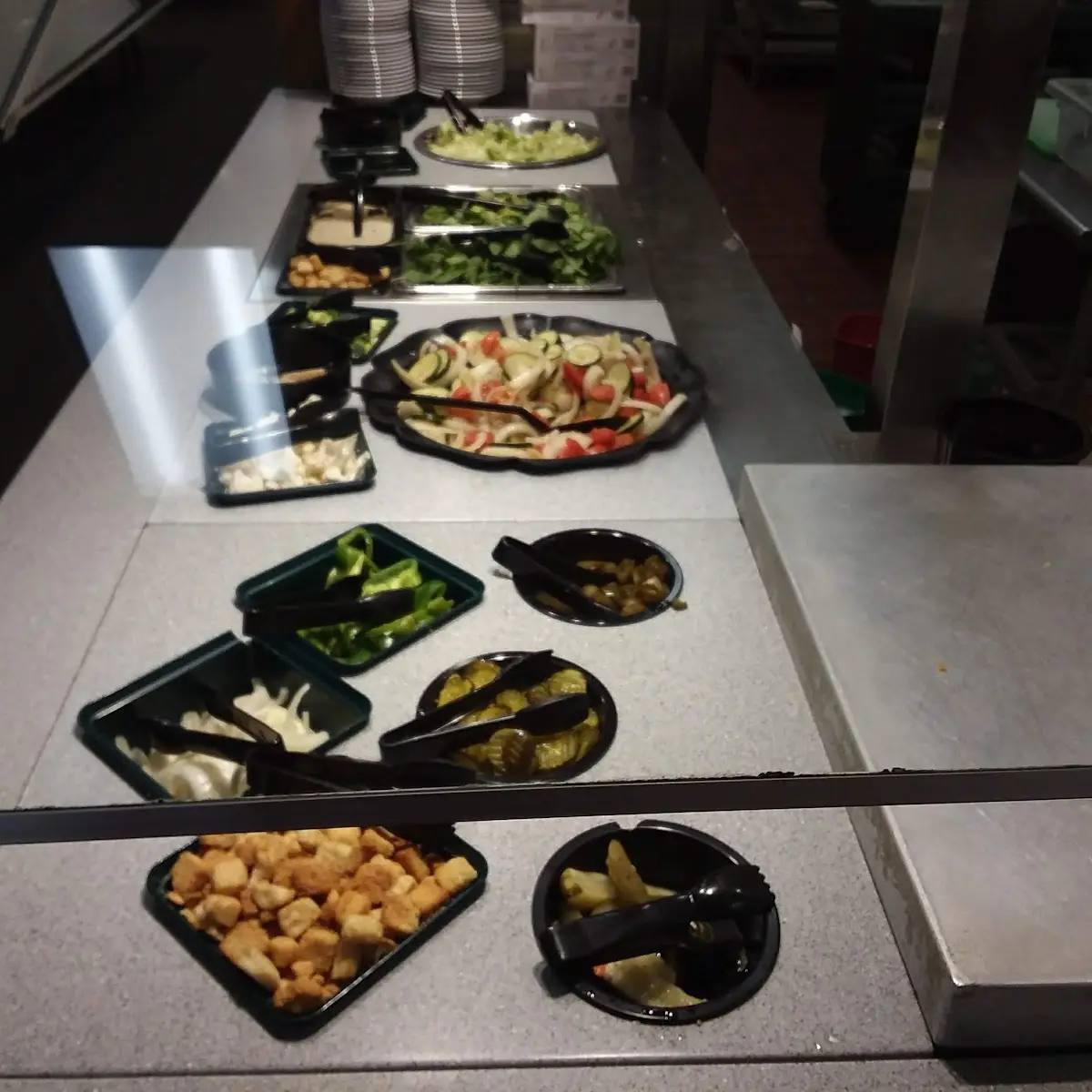 Salad Bar and Fresh Rolls