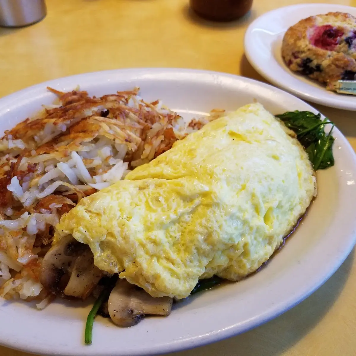 Spinach, Mushroom, Feta Omelette - DD