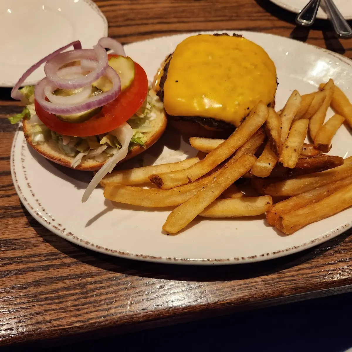 Double Cheeseburger and Fries
