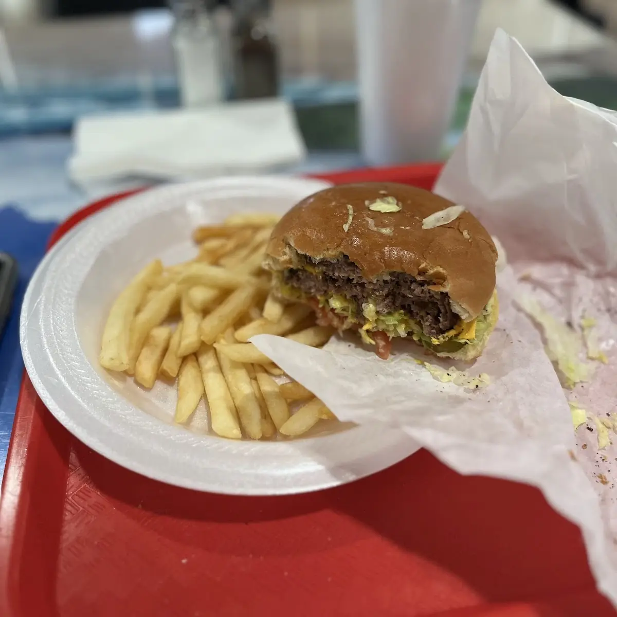 Double Cheeseburger and Fries