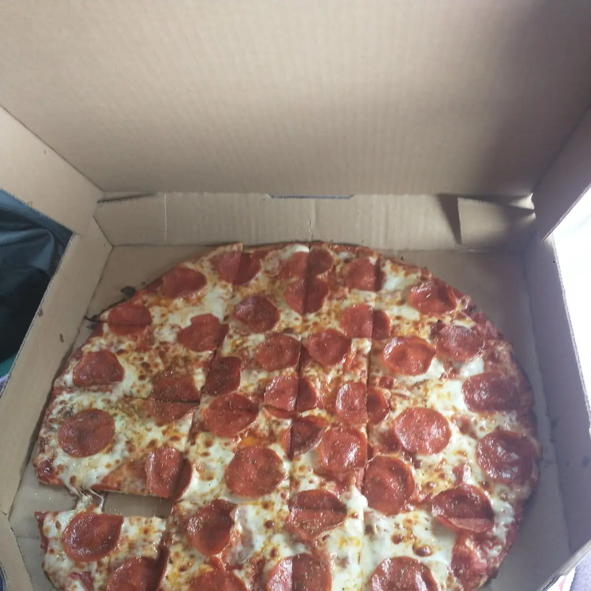 Thin Crust with Alfredo Sauce not Tomato Sauce Pepperoni