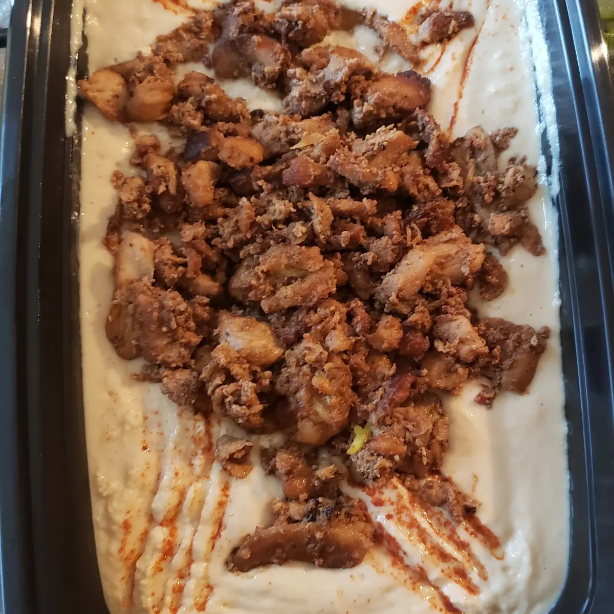 Hummus Plate with Chicken Shawarma