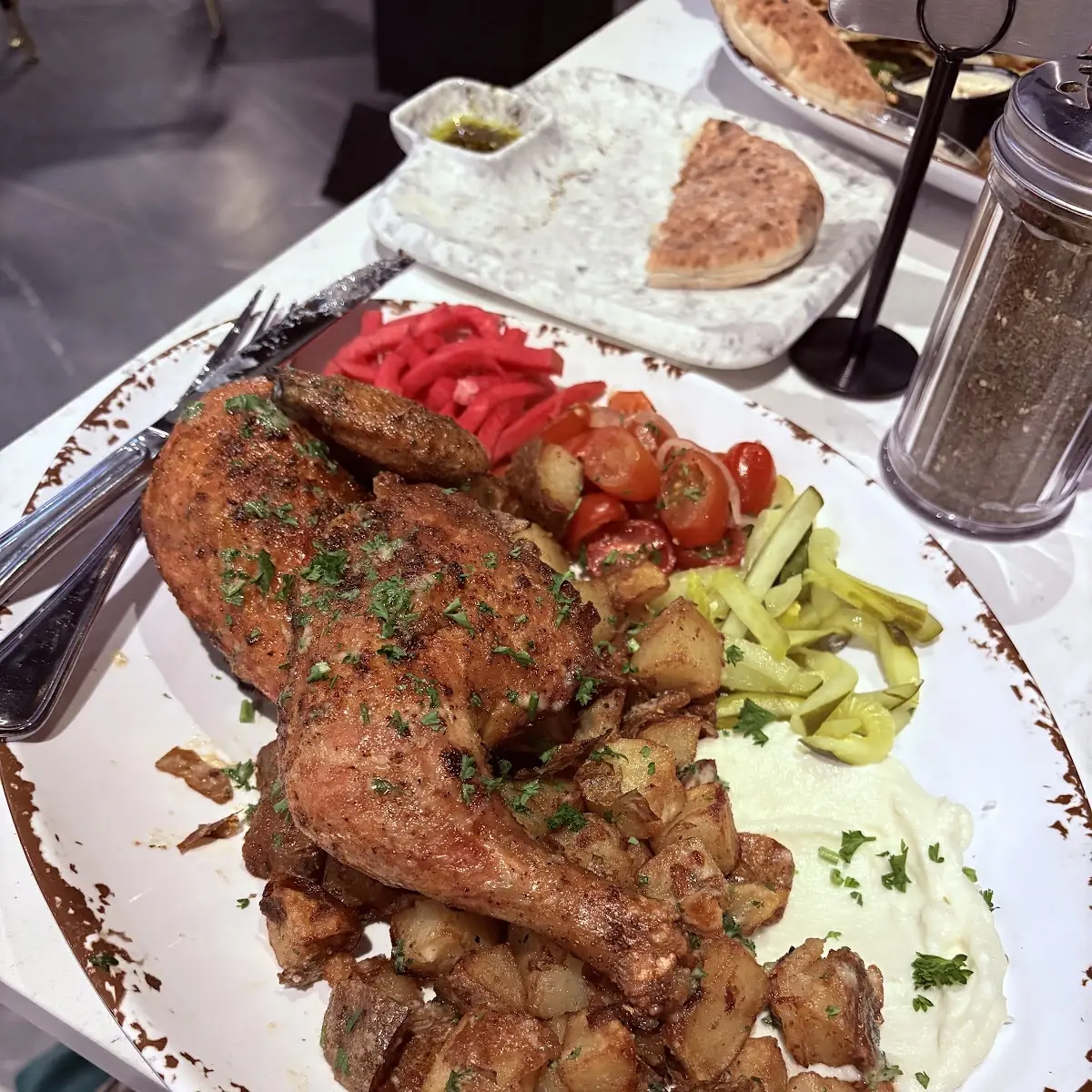Garlic Chicken and Pickle Vegetables